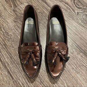 Stuart Weitzman Brown Tassel Loafers